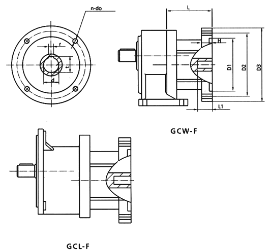 GC-F18、GC-F22、GC-F28系列聯(lián)接法蘭尺寸